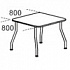 Стол для брифинга квадратный с радиусами (изогнутые металлические ноги, мобильный) Fansy F2404 на Office-mebel.ru 1