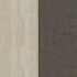 Стол с опорной тумбой и металлической опорой, правый Z-418пр - дуб галифакс белый-бетон чикаго