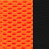 Кресло 138 - черная экокожа-оранжевая ткань
