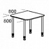 Стол для брифинга квадратный с радиусами (телескопические металлические ноги, мобильный) Periscope F2204 на Office-mebel.ru 1