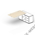 Стол для крепления к сервисной опорной тумбе (2 громмета, приставной элемент) STPG148FU на Office-mebel.ru