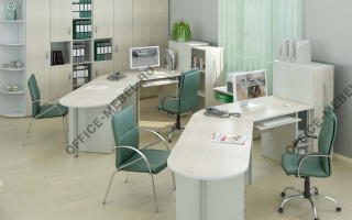 Партнер - Офисная мебель для персонала серого цвета из материала Кожезаменитель	 серого цвета из материала Кожезаменитель	 на Office-mebel.ru