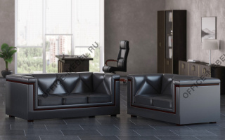 DEXTER - Мягкая мебель для офиса темного декора из материала Эко-кожа темного декора из материала Эко-кожа на Office-mebel.ru