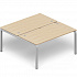 Составные столы на 2 рабочих места прямоугольные PR2T168 на Office-mebel.ru 1