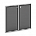 Дверь стеклянная тонированная в алюминиевом профиле V-014 на Office-mebel.ru 1