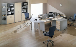Имаго - Офисная мебель для персонала серого цвета из материала Кожезаменитель	 серого цвета из материала Кожезаменитель	 на Office-mebel.ru
