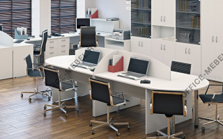 Riva - Офисная мебель для персонала серого цвета из материала Рогожка серого цвета из материала Рогожка на Office-mebel.ru