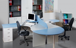 Эдем-2 - Офисная мебель для персонала серого цвета - Российская мебель серого цвета - Российская мебель на Office-mebel.ru