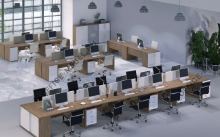 ONIX - Офисная мебель для персонала светлого декора из материала ЛДСП светлого декора из материала ЛДСП на Office-mebel.ru