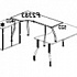 Приставка-стол с фигурной столешницей (левый, изогнутые металлические ноги) Fansy F2384 на Office-mebel.ru 1