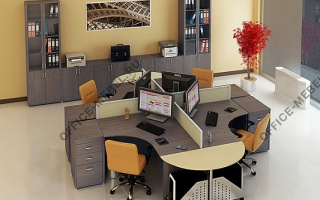 Система-М - Офисная мебель для персонала серого цвета из материала ЛДСП серого цвета из материала ЛДСП на Office-mebel.ru