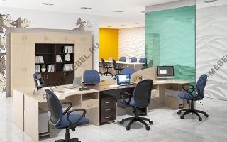 Simple - Офисная мебель для персонала светлого декора из материала ЛДСП светлого декора из материала ЛДСП на Office-mebel.ru