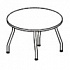 Стол для брифинга круглый (изогнутые металлические ноги, мобильный) Fansy F2447 на Office-mebel.ru 1