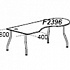 Стол рабочий интерактивный (правый, боковой брифинг, изогнутые металлические ноги) Fansy F2395 на Office-mebel.ru 1