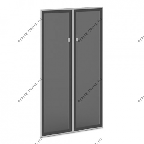 Дверь стеклянная тонированная в алюминиевом профиле V-024 на Office-mebel.ru