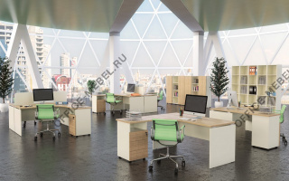 Rio Base - Офисная мебель для персонала цветных вставок цветных вставок на Office-mebel.ru