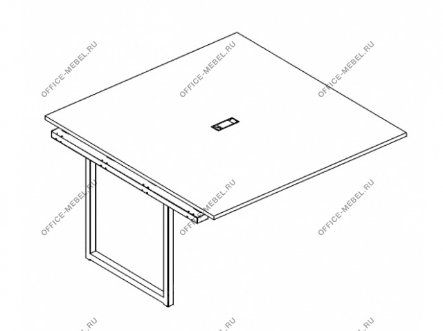  Секция стола для переговоров на металлокаркасе QUATTRO А4 Б4 132-1 БП на Office-mebel.ru