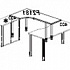 Приставка-стол с фигурной столешницей (левый, телескопические опоры) Periscope F2182 на Office-mebel.ru 1