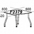 Приставка-стол фигурная (правый, изогнутые металлические ноги) Fansy F2379 на Office-mebel.ru 1