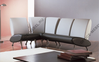 Клерк 7 - Мягкая мебель для офиса серого цвета из материала Микровелюр серого цвета из материала Микровелюр на Office-mebel.ru