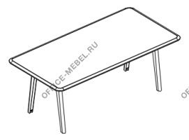 Стол для переговоров прямоугольный на опорах МТ МР Б1Б 150 на Office-mebel.ru