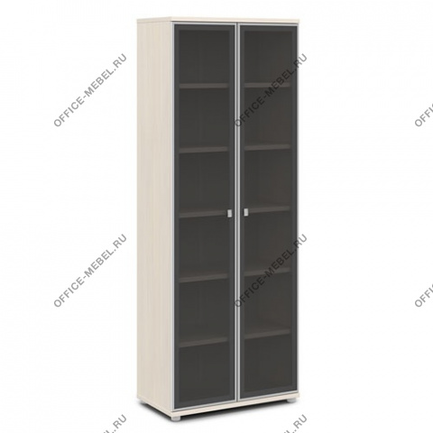 Шкаф со стеклом в алюминиевом профиле V-611 на Office-mebel.ru