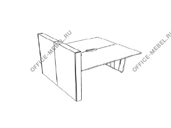 Двойной стол с высоким боковым пьедесталом DK126BAT на Office-mebel.ru