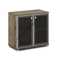 Шкаф со стеклом в алюминиевом профиле V-652 на Office-mebel.ru