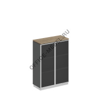 Шкаф для документов средний стекло в рамке СИ 319 на Office-mebel.ru