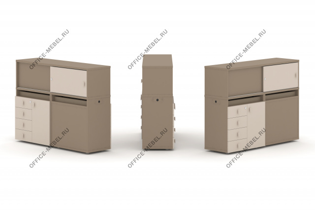 Набор №17. Тумба двойная с надставкой низкой ES.NB.2N-17 на Office-mebel.ru