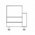 Мягкая мебель для офиса Одноместная секция с правым подлокотником 1П на Office-mebel.ru 1