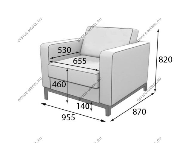 Мягкая мебель для офиса Кресло Ru1 на Office-mebel.ru