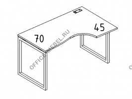 Стол эргономичный правый "Классика" на металлокаркасе QUATTRO А4 Б4 046 БП на Office-mebel.ru