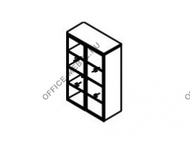 Шкаф с алюм стеклянными дверьми FLS323 на Office-mebel.ru