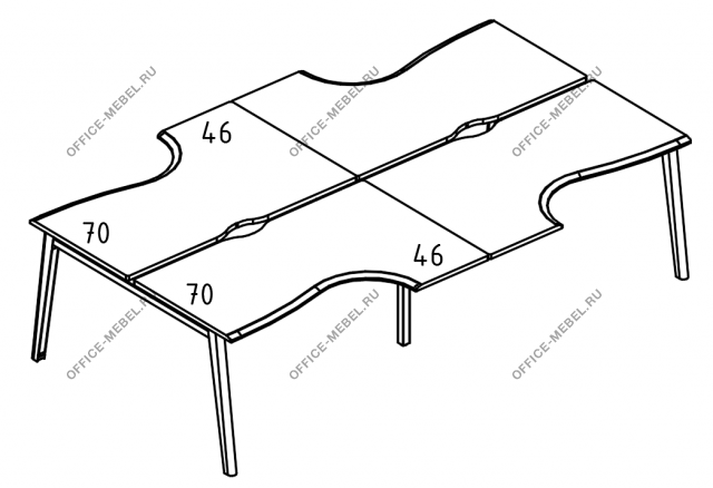 Станция Классика опоры МТ 1 скос 4х120 МР Б1Б 184.02-2 на Office-mebel.ru