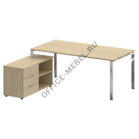 Стол рабочий руководителя с опорной тумбой левый БГ.СРТ-5.9  на Office-mebel.ru