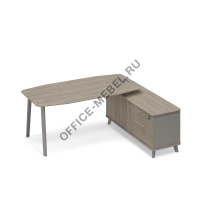 Стол на тумбе правый (тип 2) ТМ М1 110 на Office-mebel.ru