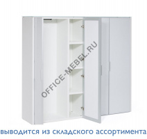 GALA Шкаф д.бумаг с гардеробом ELLIB041 WHITE на Office-mebel.ru