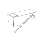 Рабочий стол с тумбой (левый / правый) DK208L на Office-mebel.ru