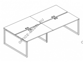 Рабочая станция на металлокаркасе QUATTRO (4х1200) А4 Б4 176-2 БП на Office-mebel.ru