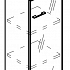 Шкаф средний узкий дверь стекло в рамке правый (топ ДСП) МР 9469 на Office-mebel.ru 1