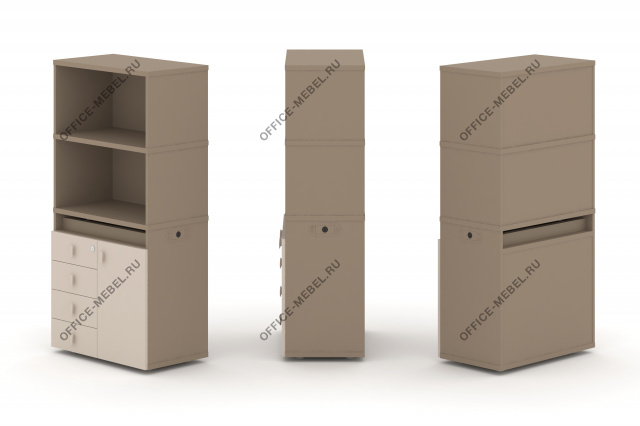 Набор №2. Тумба одиночная с надставкой высокой ES.NB.1V-2 на Office-mebel.ru