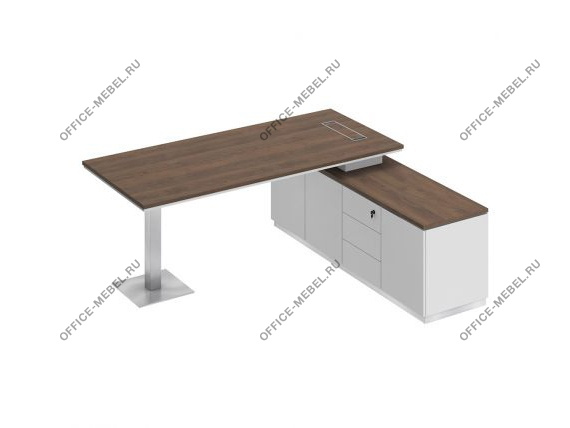 Стол руководителя на опорной тумбе (левый/правый) СИ 102 на Office-mebel.ru
