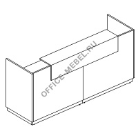 Стойка ресепшен прямая  30* А4 9834-2 на Office-mebel.ru