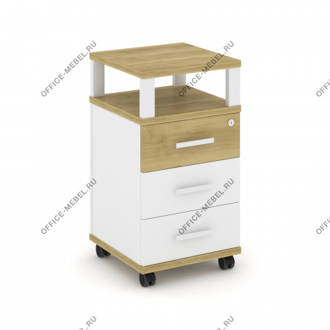 Тумба мобильная 3 ящика. С надставкой. CN.TUM-004  на Office-mebel.ru