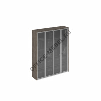 Шкаф высокий для документов 4 стеклянные двери ПМ 360-1 ЭА на Office-mebel.ru