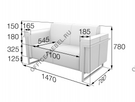 Диван двухместный Dk2 на Office-mebel.ru