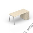 Стол с приставной тумбой 4 ящика ARTPS148N072 на Office-mebel.ru
