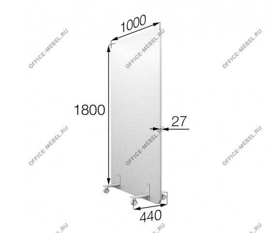 Перегородка на колесах 100/180 mv-100/180 на Office-mebel.ru