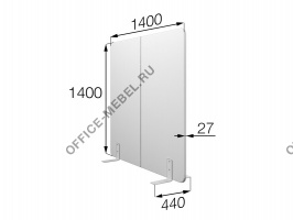 Перегородка без колес fx-140/140 на Office-mebel.ru